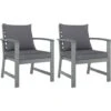 Chaises De Jardin 2 Pcs Avec Coussins Gris Foncé Bois D'acacia VidaXL -Promos Garde Plante Boutique 30512872 1