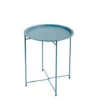 Table D'appoint, Table Basse Pliante Bleu De Jardin En Acier Epoxy 46X52CM- Meuble De Jardin -Promos Garde Plante Boutique 30528232 1