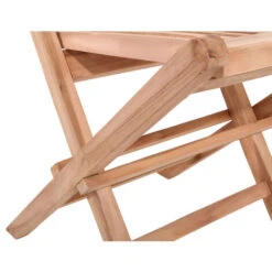 SALENTO - Lot De 10 Chaises De Jardin Pliantes En Teck Pour L'Extérieur Teinte Naturelle -Promos Garde Plante Boutique 30533805 4