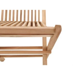 SALENTO - Lot De 10 Chaises De Jardin Pliantes En Teck Pour L'Extérieur Teinte Naturelle -Promos Garde Plante Boutique 30533805 5