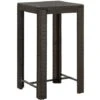 Table De Bar De Jardin Marron 60,5x60,5x110,5 Cm Résine Tressée VidaXL -Promos Garde Plante Boutique 30555598 1