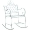 Chaise Ă Bascule Ansan En Fer Antique/blanc 1 Chaise Ă Bascule Ansan En Fer Antique/blanc -Promos Garde Plante Boutique 30894231 1