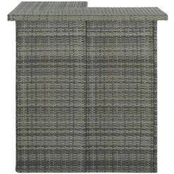 Meuble De Bar De Jardin 8 Pcs Avec Coussins Résine Tressée Gris VidaXL -Promos Garde Plante Boutique 31495314 5