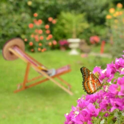 Relaxdays Chaise Pliante Lot De 2 En Bambou Tissu Chaise De Jardin Oreiller Balcon Plage Fauteuil, Bleu -Promos Garde Plante Boutique 31795141 5