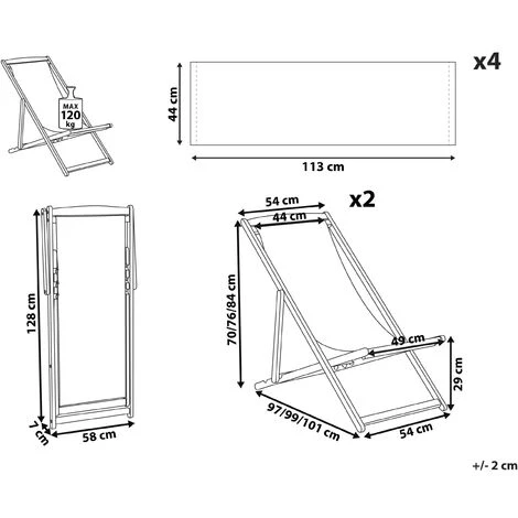 Lot De 2 Transats En Bois D'Acacia Foncé Et Polyester Vert Et Rose Anzio 5 Lot De 2 Transats En Bois D'Acacia Foncé Et Polyester Vert Et Rose Anzio – Image 3