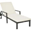OUTSUNNY Bain De Soleil Transat Grand Confort : Matelas, Inclinaison Réglable Multipositions, Accoudoirs, Roulettes Résine Tressée Noir -Promos Garde Plante Boutique 32585027 1
