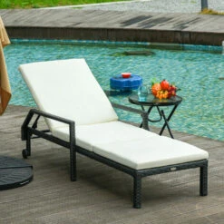 OUTSUNNY Bain De Soleil Transat Grand Confort : Matelas, Inclinaison Réglable Multipositions, Accoudoirs, Roulettes Résine Tressée Noir 8 OUTSUNNY Bain De Soleil Transat Grand Confort : Matelas, Inclinaison Réglable Multipositions, Accoudoirs, Roulettes Résine Tressée Noir -Promos Garde Plante Boutique 32585027 2