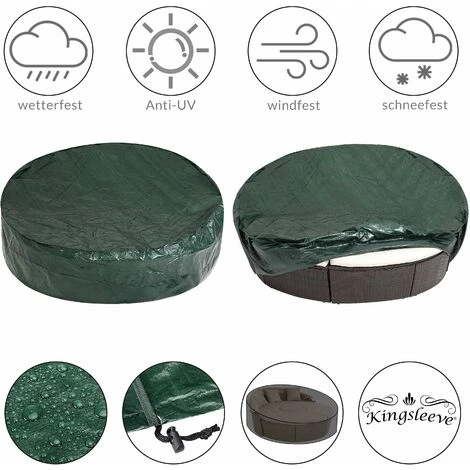 Bâche De Protection Kingsleeve Pour Salon De Jardin En Polyéthylène Résistante Aux UV Et Aux Déchirures Sonneninsel Rund 236x67cm (de) 7 Bâche De Protection Kingsleeve Pour Salon De Jardin En Polyéthylène Résistante Aux UV Et Aux Déchirures Sonneninsel Rund 236x67cm (de) – Image 5