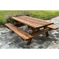 Promos Garde Plante Boutique 3 Table De Jardin & Pique-nique - 2.4m - 6-8 Personnes - Section Renforcée - Idéal Pour Dejeuner En Exterieur