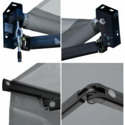 Store Banne SAULE 3,95 × 3m - Toile Grise Et Structure Grise -Promos Garde Plante Boutique 33368348 3