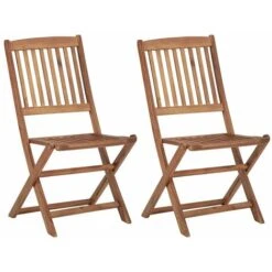 Chaises Pliables D'extérieur 2 Pcs Bois D'acacia Solide VidaXL