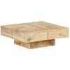 Table Basse 80x80x28 Cm Bois De Manguier Massif VidaXL -Promos Garde Plante Boutique 34053170 1