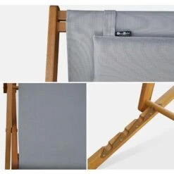 Chiliennes Bois - Creus - 2 Transats En Bois D'Eucalyptus Huilé Avec Coussin Repose-tête Gris Taupe 10 Chiliennes Bois - Creus - 2 Transats En Bois D'Eucalyptus Huilé Avec Coussin Repose-tête Gris Taupe -Promos Garde Plante Boutique 3426434 4