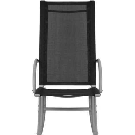 Chaises à Bascule De Jardin 2 Pcs Acier Et Textilène Noir VidaXL 7 Chaises à Bascule De Jardin 2 Pcs Acier Et Textilène Noir VidaXL – Image 5