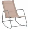 Chaise à Bascule De Jardin Taupe 95x54x85 Cm Textilène VidaXL -Promos Garde Plante Boutique 35142424 1