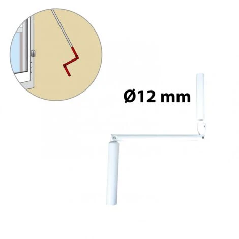 AFBAT Poignée Manivelle Acier Laqué, H.415 X L.20 X P.20 Mm 4 AFBAT Poignée Manivelle Acier Laqué, H.415 X L.20 X P.20 Mm – Image 2