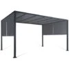 Pergola Coulissante 2 Pans 3x4 M Belvédère De Jardin Toile Gris Anthracite