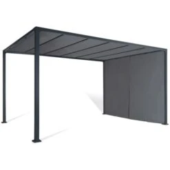 Pergola Coulissante 2 Pans 3x4 M Belvédère De Jardin Toile Gris Anthracite 10 Pergola Coulissante 2 Pans 3x4 M Belvédère De Jardin Toile Gris Anthracite -Promos Garde Plante Boutique 35838383 4