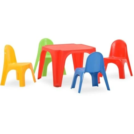 Ensemble De Table Et Chaises Pour Enfants PP VidaXL 3 Ensemble De Table Et Chaises Pour Enfants PP VidaXL