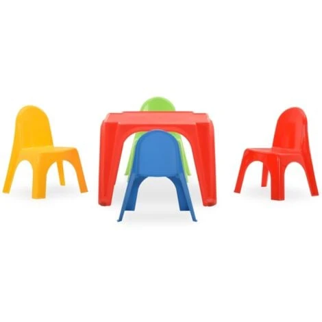Ensemble De Table Et Chaises Pour Enfants PP VidaXL 4 Ensemble De Table Et Chaises Pour Enfants PP VidaXL – Image 2