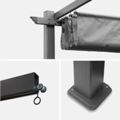 Pergola Aluminium - Isla 3x4m - Toile Grise - Tonnelle Idéale Pour Votre Terrasse. Toit Rétractable. Toile Coulissante. Structure Aluminium 11 Pergola Aluminium - Isla 3x4m - Toile Grise - Tonnelle Idéale Pour Votre Terrasse. Toit Rétractable. Toile Coulissante. Structure Aluminium -Promos Garde Plante Boutique 36143765 5