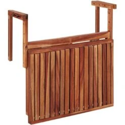 Table De Balcon Rabattable En Bois D'Acacia Foncé Pour Balustrade Idéal Pour Les Petits Espaces Extérieurs Beliani 11 Table De Balcon Rabattable En Bois D'Acacia Foncé Pour Balustrade Idéal Pour Les Petits Espaces Extérieurs Beliani -Promos Garde Plante Boutique 37620962 5