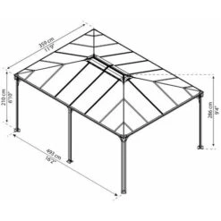 Gazebo De Jardin 493x359cm Gris - Palram - 704672 5 Gazebo De Jardin 493x359cm Gris - Palram - 704672 -Promos Garde Plante Boutique 38393788 2