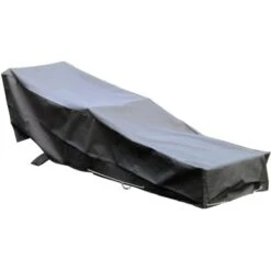 Housse De Protection Pour Chaise Longue Transat De Jardin Haute Qualité Polyester Doublée PVC L 205 X L 70 X H 60 Cm Couleur Anthracite