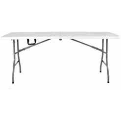 Homfa Table De Jardin Blanc Pliable 1807476cm Plastique Poignée De Transport Buffet Table Pliante Robuste Table Camping Salle à Manger -Promos Garde Plante Boutique 38942927 5