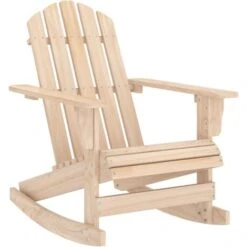 Chaise à Bascule De Jardin Adirondack Bois De Sapin Massif VidaXL