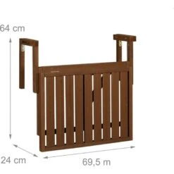 Relaxdays Table Repliable En Bois, à Suspendre, LxP : 60x45 Cm, Réglable En Hauteur, Rabattable, Marron Foncé 10 Relaxdays Table Repliable En Bois, à Suspendre, LxP : 60x45 Cm, Réglable En Hauteur, Rabattable, Marron Foncé -Promos Garde Plante Boutique 40317352 4