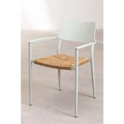 Lot De 2 Chaises De Jardin Empilables En Aluminium Amadeu SKLUM Vert Cendre -Promos Garde Plante Boutique 40745433 4