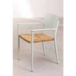 Lot De 2 Chaises De Jardin Empilables En Aluminium Amadeu SKLUM Vert Cendre -Promos Garde Plante Boutique 40745433 5