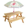 Table En Bois Pour Pique-Nique Avec Parasol Flamingo -Promos Garde Plante Boutique 41316554 1