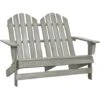 Chaise De Jardin Adirondack 2 Places Bois De Sapin Massif Gris VidaXL