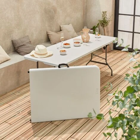 Lot De 2 Tables Table De Réception. 180cm. Pliables. Avec Poignée De Transport 6 Lot De 2 Tables Table De Réception. 180cm. Pliables. Avec Poignée De Transport – Image 4