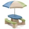 Table De Pique-nique Avec Parasol Aqua Step2 -Promos Garde Plante Boutique 4465688 1
