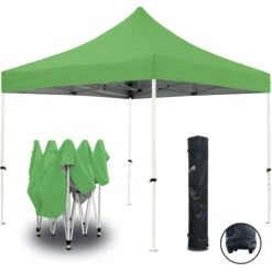 Tente Pliante 3x3m ECO Tube 25mm En Acier Bâche 220g/m² ENDUIT PVC 100% ÉTANCHE Pavillon Jardin Tonnelle Réception Sac De Transport