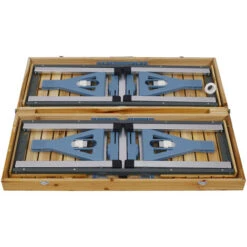 Table De Camping Avec 4 Chaises 85x72x66cm Ensemble De Meuble En Bloc Pliant En Bois Et Aluminium -Promos Garde Plante Boutique 45689754 4