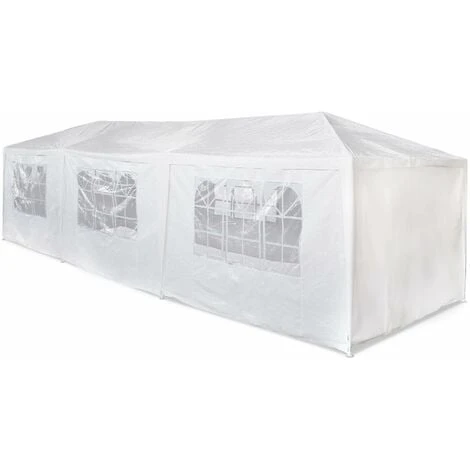 Tente De Réception 3x9m. 27 M² - Massilia - Blanc - à Utiliser Comme Pavillon. Pergola. Tente De Jardin. Chapiteau Ou Tonnelle. 3 Tente De Réception 3x9m. 27 M² - Massilia - Blanc - à Utiliser Comme Pavillon. Pergola. Tente De Jardin. Chapiteau Ou Tonnelle.