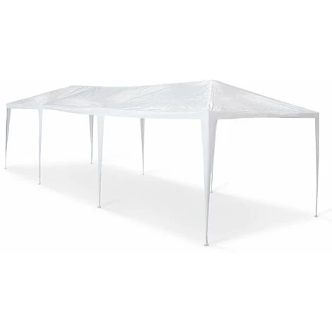 Tente De Réception 3x9m. 27 M² - Massilia - Blanc - à Utiliser Comme Pavillon. Pergola. Tente De Jardin. Chapiteau Ou Tonnelle. 6 Tente De Réception 3x9m. 27 M² - Massilia - Blanc - à Utiliser Comme Pavillon. Pergola. Tente De Jardin. Chapiteau Ou Tonnelle. – Image 4