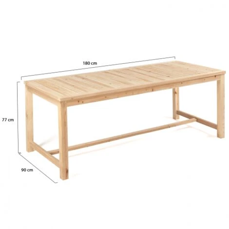 Salon De Jardin UVITA En Bois Table De Jardin 180 CM + 2 Bancs 6 Salon De Jardin UVITA En Bois Table De Jardin 180 CM + 2 Bancs – Image 4