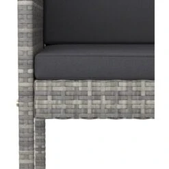 Ensemble De Bar De Jardin 3 Pcs Et Coussins Résine Tressée Gris VidaXL -Promos Garde Plante Boutique 49924839 5