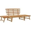 Banc De Jardin 2-en-1 190 Cm Bois Solide D'acacia VidaXL -Promos Garde Plante Boutique 50913080 1