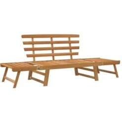 Banc De Jardin 2-en-1 190 Cm Bois Solide D'acacia VidaXL