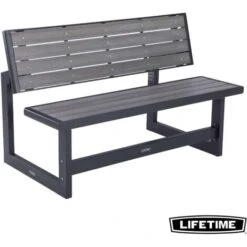 Lifetime Banc Convertible En Table Pique-Nique Gris (141 Cm)