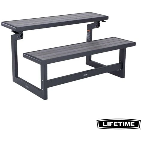 Lifetime Banc Convertible En Table Pique-Nique Gris (141 Cm) 4 Lifetime Banc Convertible En Table Pique-Nique Gris (141 Cm) – Image 2