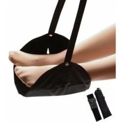 Hanger Portable Avion Chair De Repose-Pieds Hamac Fabriqué Avec De La Mémoire Premium Mousse De Mousse Au Repos 43X22cm Fontainebleau Noir