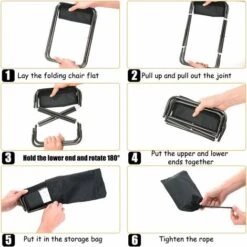 Tabouret Pliant D'extérieur,Triomphe Tabouret Pliant En Alliage D'aluminium, Mini Tabouret Pliant Portable, Ultra Léger, Avec Sac De Rangement, Pour La Pêche, Le Camping, Le Barbecue En Plein Air, Les -Promos Garde Plante Boutique 52805569 4