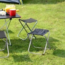 Tabouret Pliant D'extérieur,Triomphe Tabouret Pliant En Alliage D'aluminium, Mini Tabouret Pliant Portable, Ultra Léger, Avec Sac De Rangement, Pour La Pêche, Le Camping, Le Barbecue En Plein Air, Les -Promos Garde Plante Boutique 52805569 5